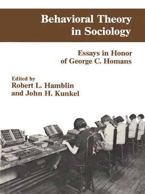 cover image of Behavioral Theory in Sociology